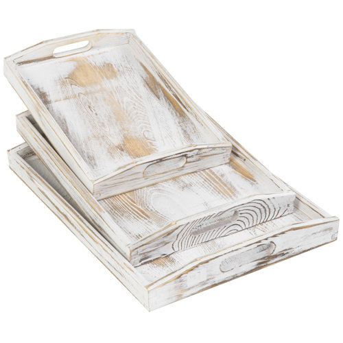 Rectangle Wood Decorative Trays You'll Love Wayfair
